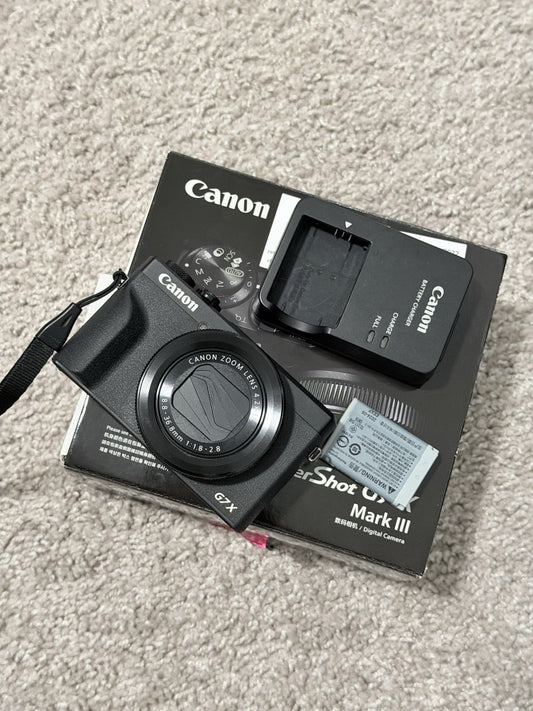 Canon PowerShot G7X Mark III 4K UHD 20.1MP Digital Camera Black + 128GB SD Card