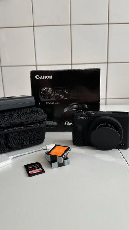 New Canon PowerShot G7 X Mark III Black + Accessory Pack